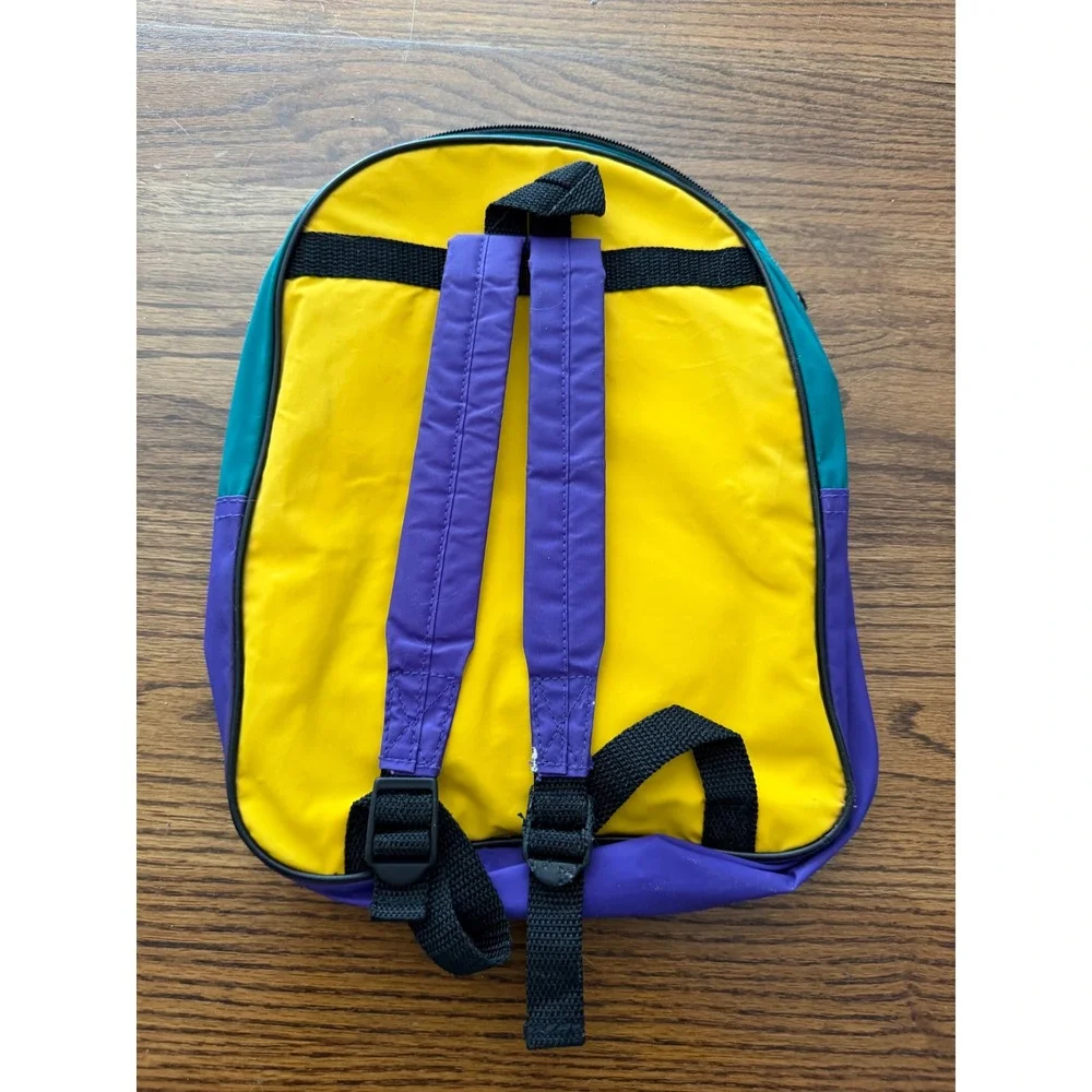 Vintage Disney Winnie the Pooh Piglet Colorblock Backpack World of Reading Teal